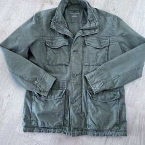 Canvas Field Utility Military Army Jacket sz M - Olive